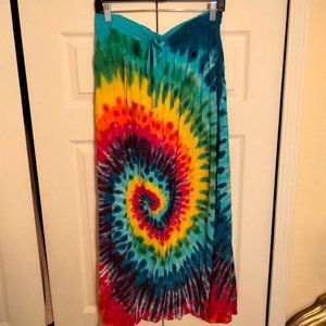 Tie Dye Maxi Long Skirt Bohemian Style by Dharma Trading Co.  Size S/M.